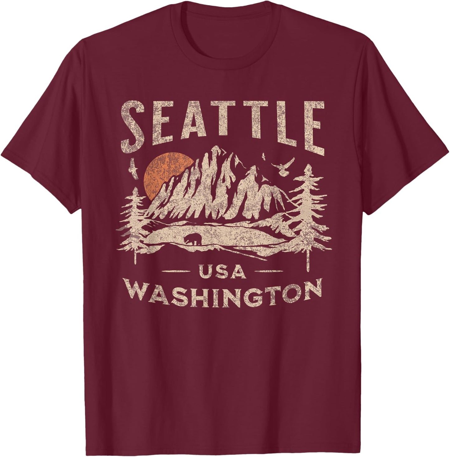 Seattle T-Shirt - T-Shirt | Maroon