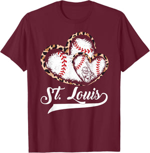 Vintage St.Louis Heart T-Shirt - T-Shirt | Maroon