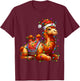 Camel Santa Christmas Tree Lighting Xmas Funny T-Shirt - T-Shirt | Maroon
