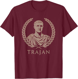 Trajan Roman Emperor T-Shirt - T-Shirt | Maroon