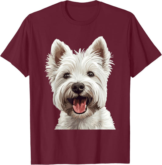 West Highland White Terrier Dog Breed Westie T-Shirt - T-Shirt | Maroon