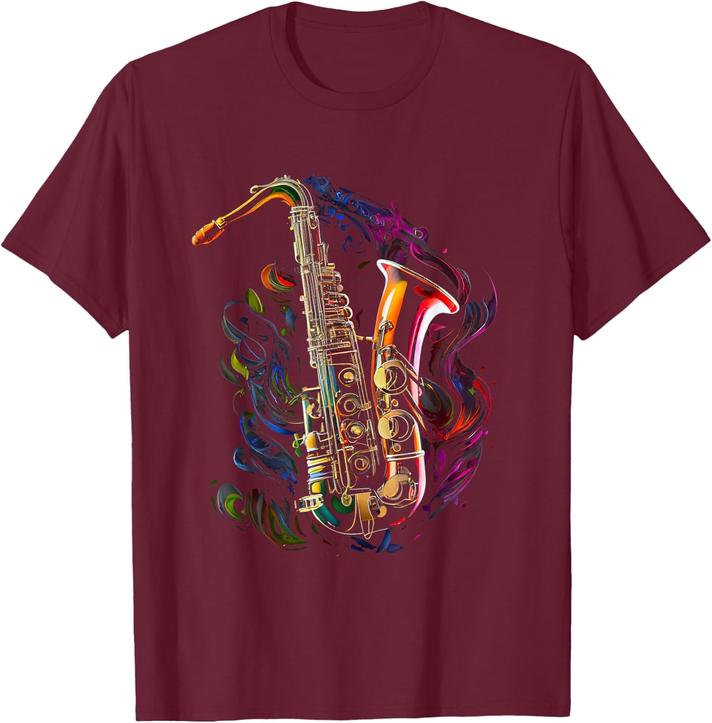 Saxophon Musiker Saxophon Geschenk T-Shirt - T-Shirt | Maroon