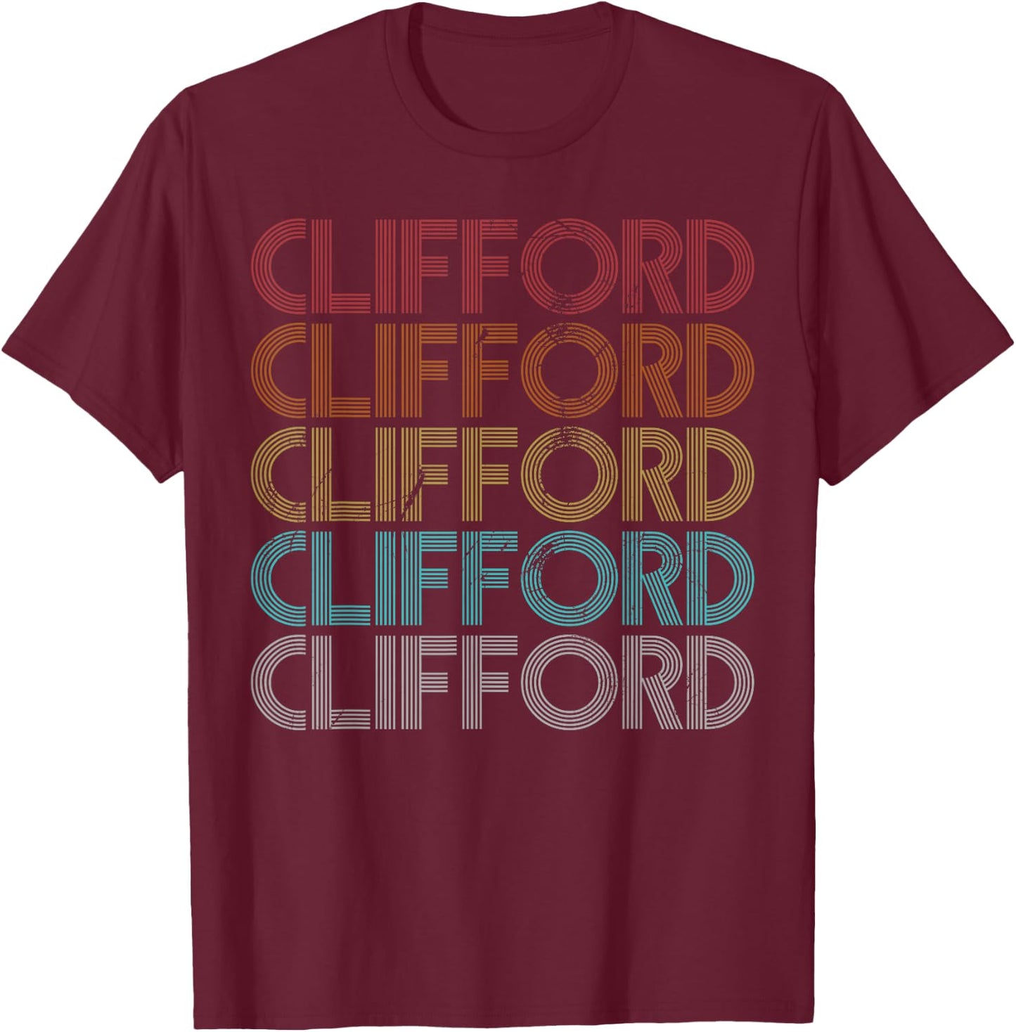 Retro Vintage Clifford T-Shirt - T-Shirt | Maroon