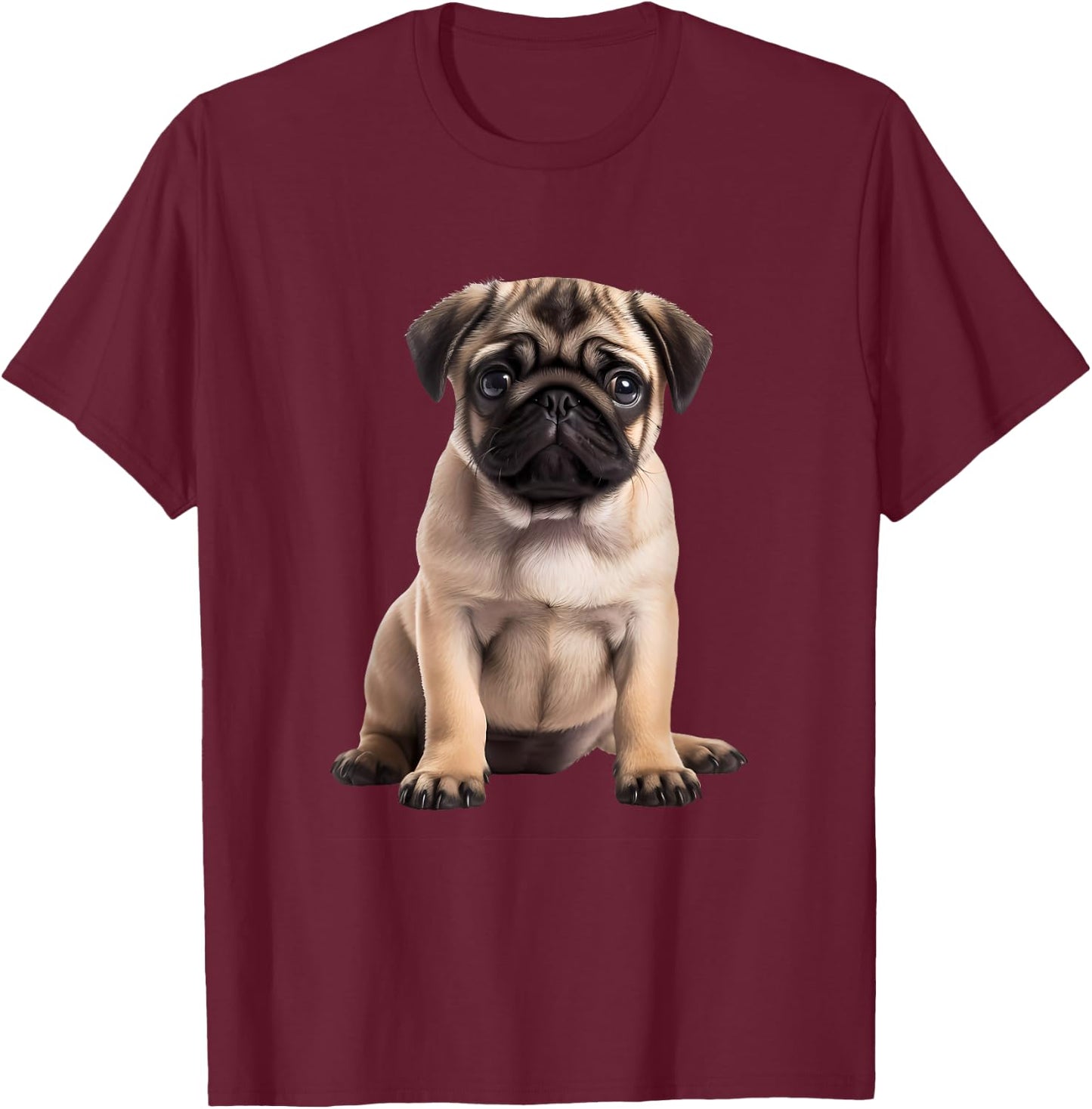 Pug T-Shirt - T-Shirt | Maroon