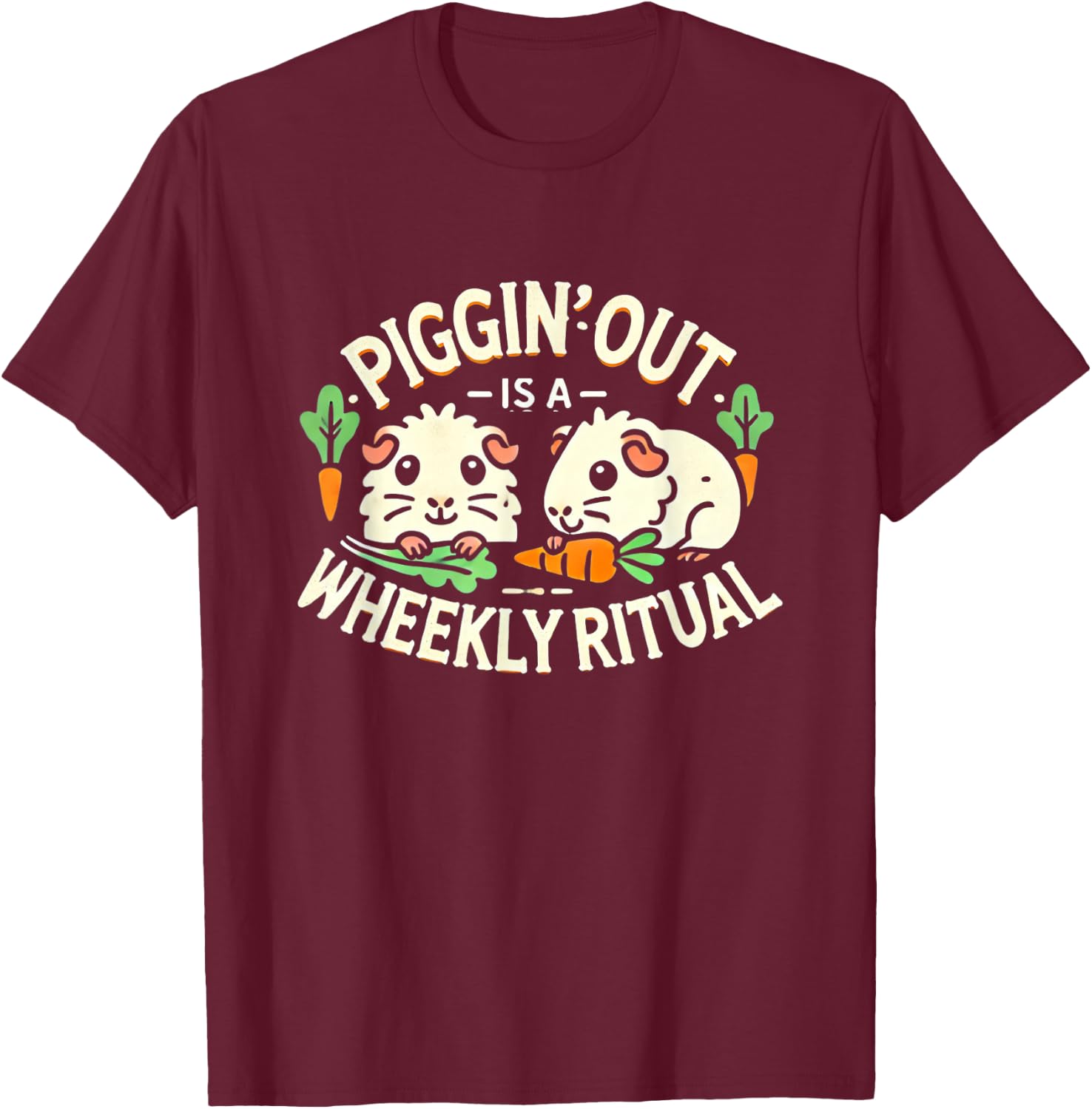 Funny Guinea Pig Guinea Pigs Guinea Pig Lover T-Shirt - T-Shirt | Maroon