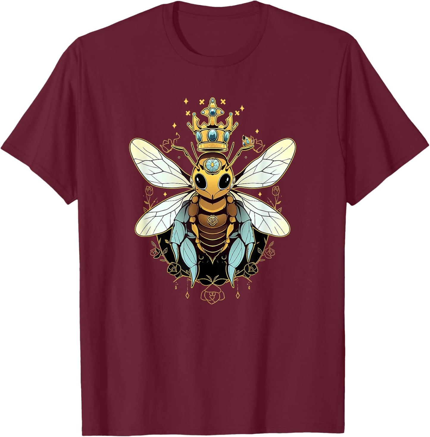 Queen bee and Honey Beekeeper Beekeeping T-Shirt - T-Shirt | Maroon