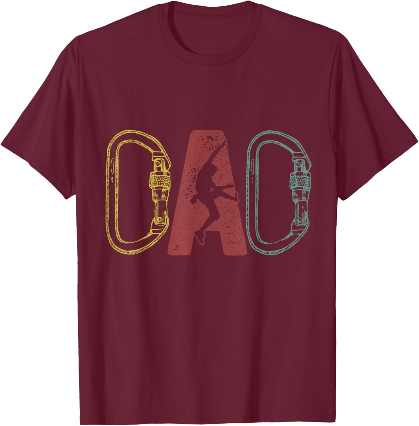 Climbing Dad Rock Climber Bouldering Father's Day T-Shirt - T-Shirt | Maroon