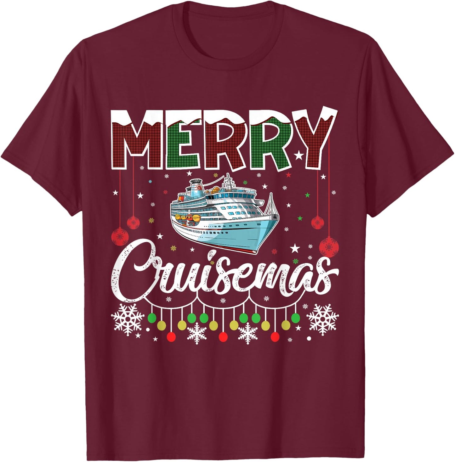 Merry Cruisemas - Cruise Mas T-Shirt - T-Shirt | Maroon