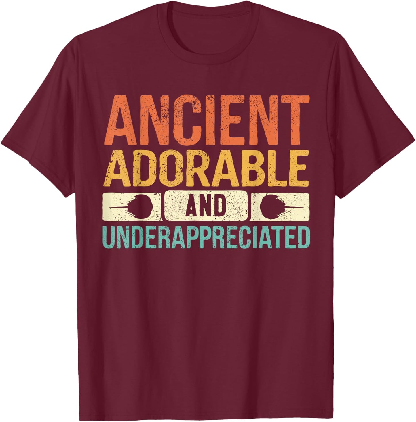 Ancient Adorable Horseshoe Crabs T-Shirt - T-Shirt | Maroon