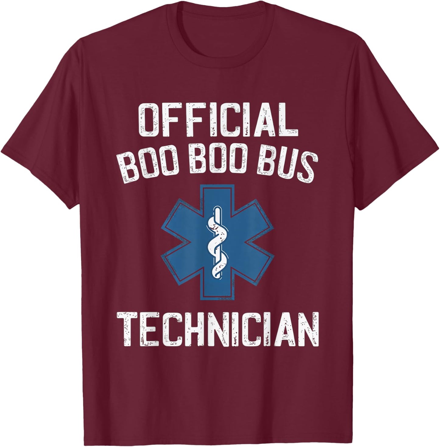 Official Technician EMT Paramedic First Responder T-Shirt - T-Shirt | Maroon