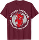 Battery Operated With A Life Time Warranty Heart Disease T-Shirt - T-Shirt | Maroon