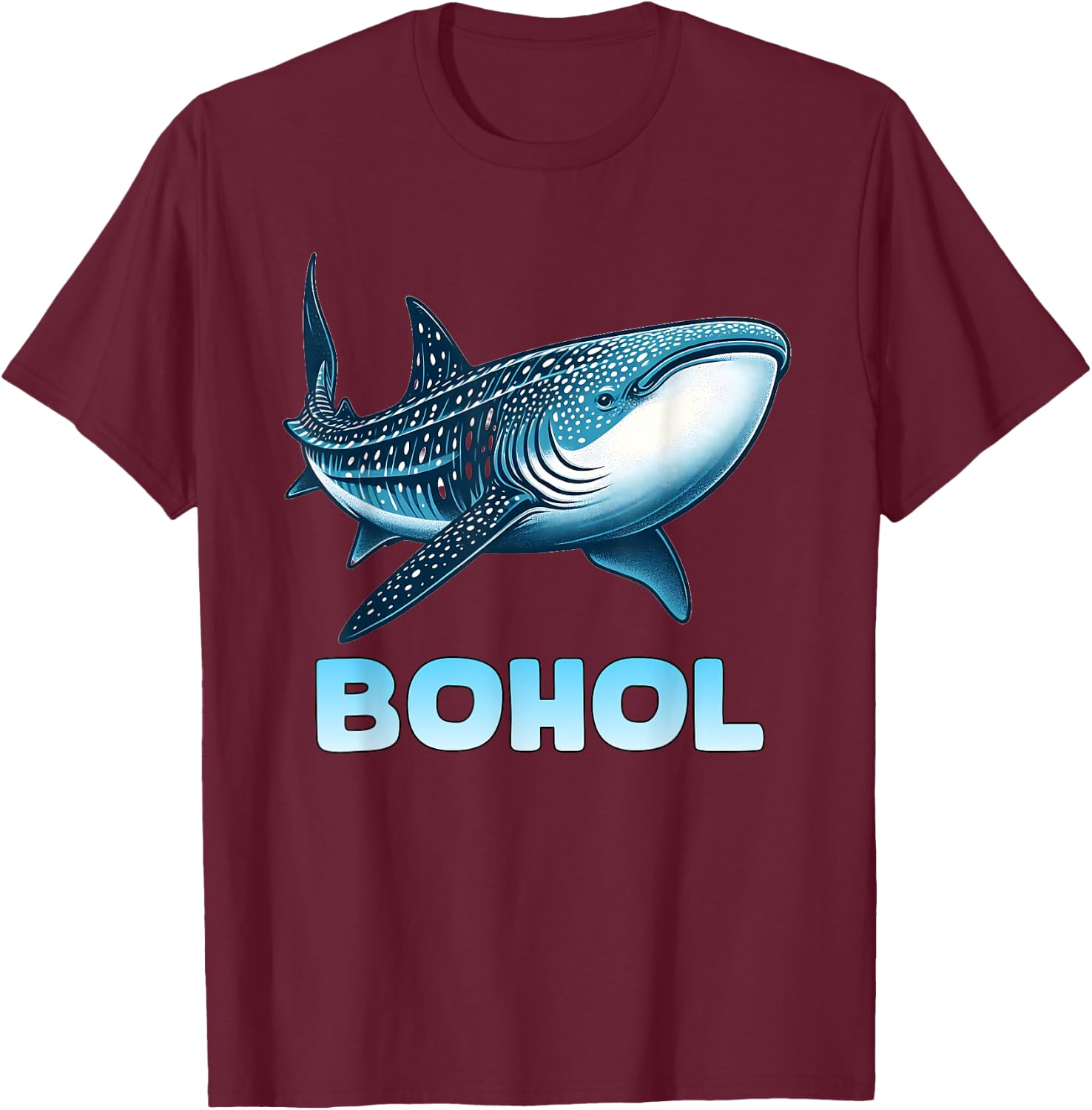 Whale Shark from the Philippines T-Shirt - T-Shirt | Maroon