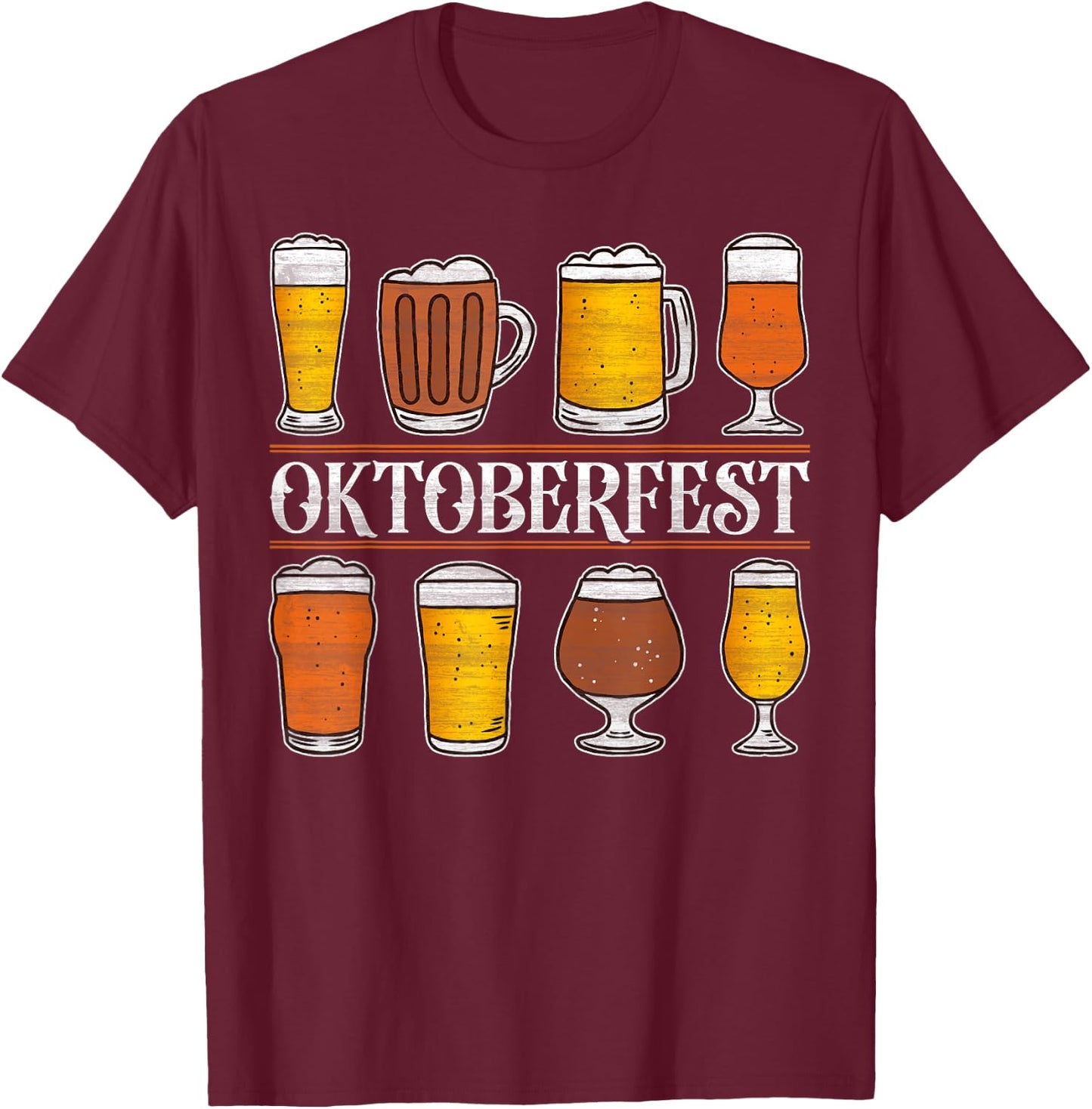 Beer Festival Funny Octoberfest Men Women German T-Shirt - T-Shirt | Maroon