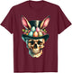 Funny Easter Bunny Skull Egg Hunt Easter Day T-Shirt - T-Shirt | Maroon