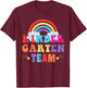 Kindergarten Kita Team Outfit Erzieherin Erzieher Regenbogen T-Shirt - T-Shirt | Maroon