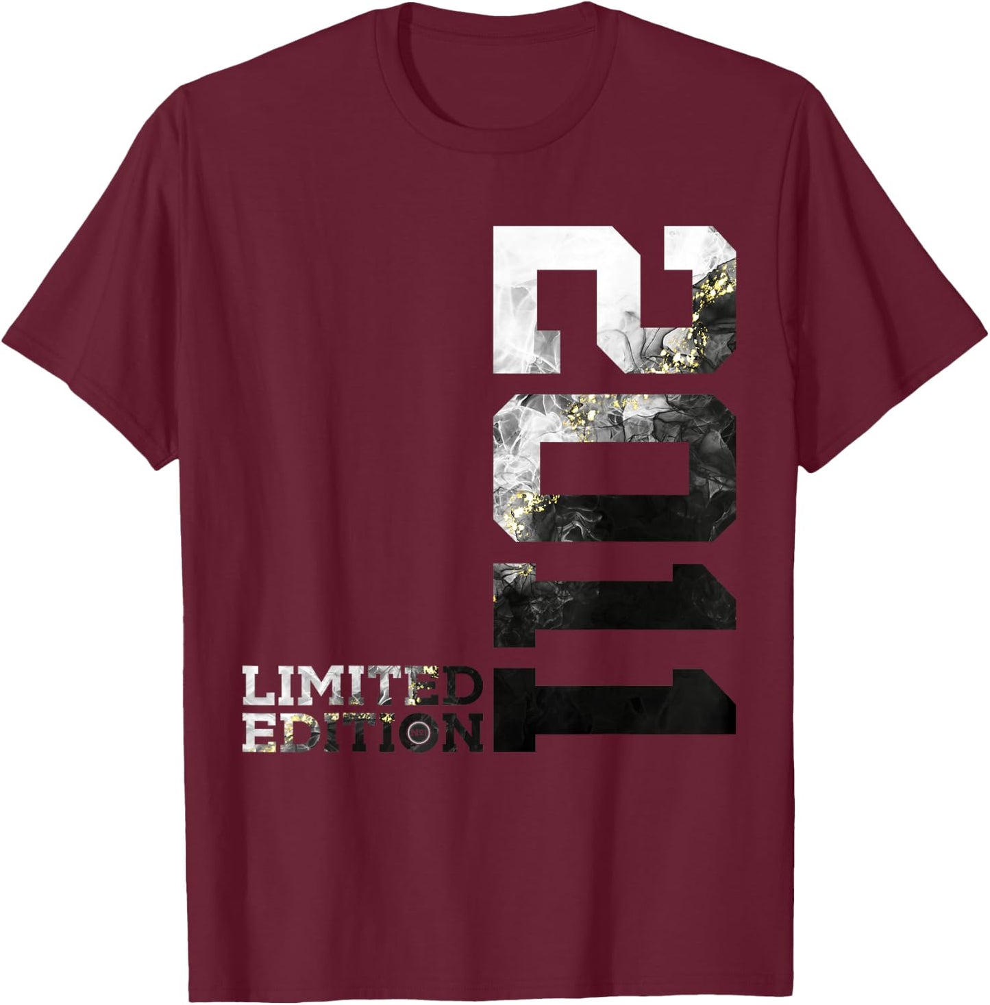 12 Jahre 12th Birthday Limited Edition 2011 , gray T-Shirt - T-Shirt | Maroon