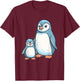 Mom and Baby Penguin Cute Mother's Day T-Shirt - T-Shirt | Maroon
