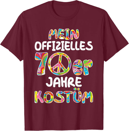 70s Clothing Women's My 70s Costume Men's , black, s T-Shirt - T-Shirt | Maroon