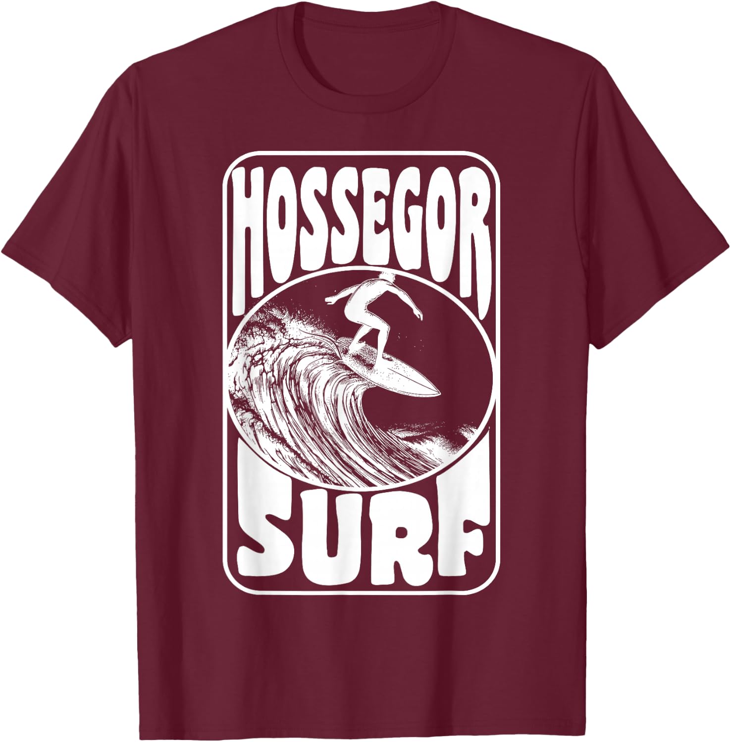 HOSSEGOR , Black, S T-Shirt - T-Shirt | Maroon