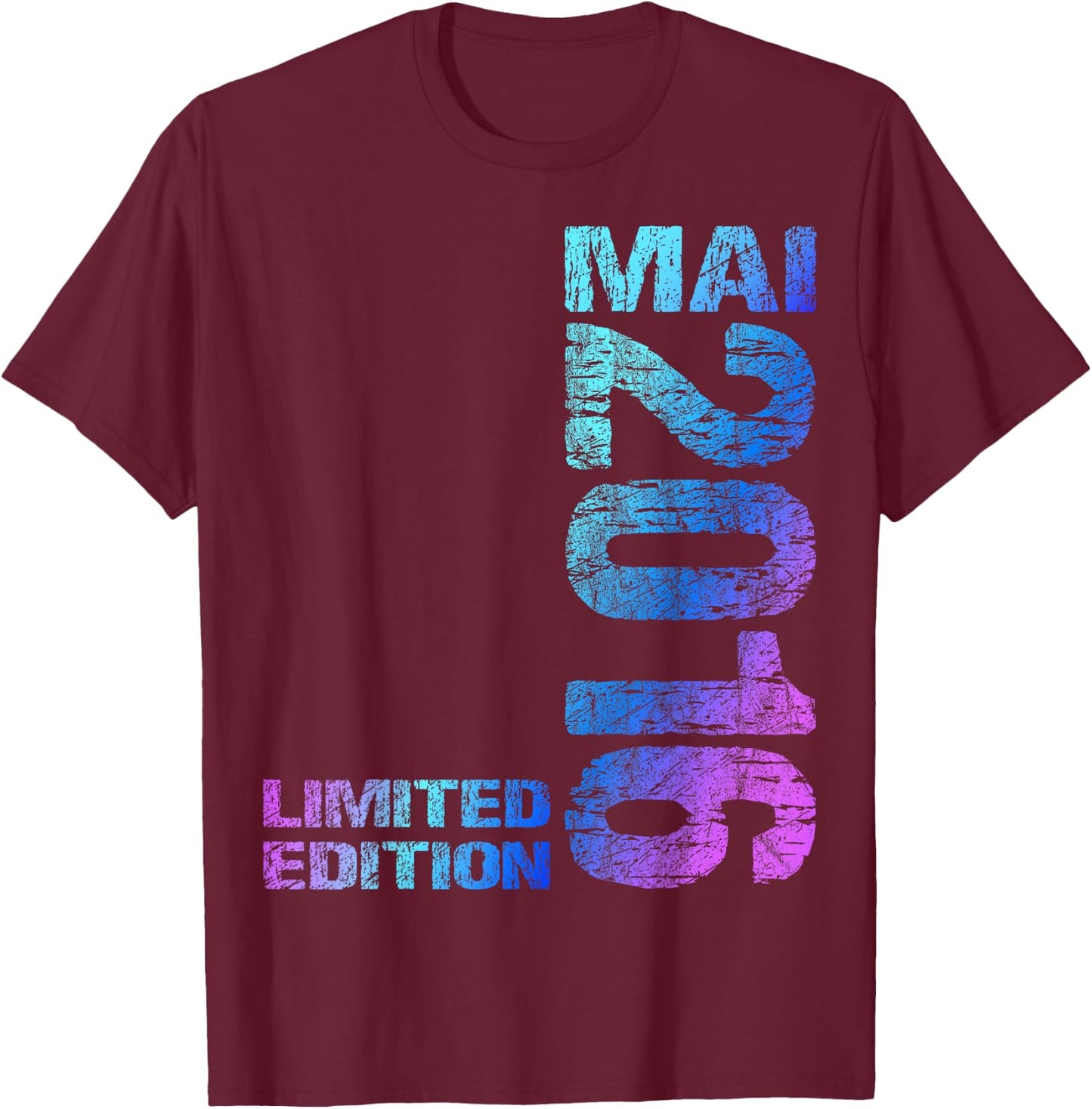 Limited Edition Mai 2016 Junge Mädchen 10. Geburtstag T-Shirt - T-Shirt | Maroon