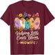 Midwife Cute Labor Delivery Baby Birth T-Shirt - T-Shirt | Maroon