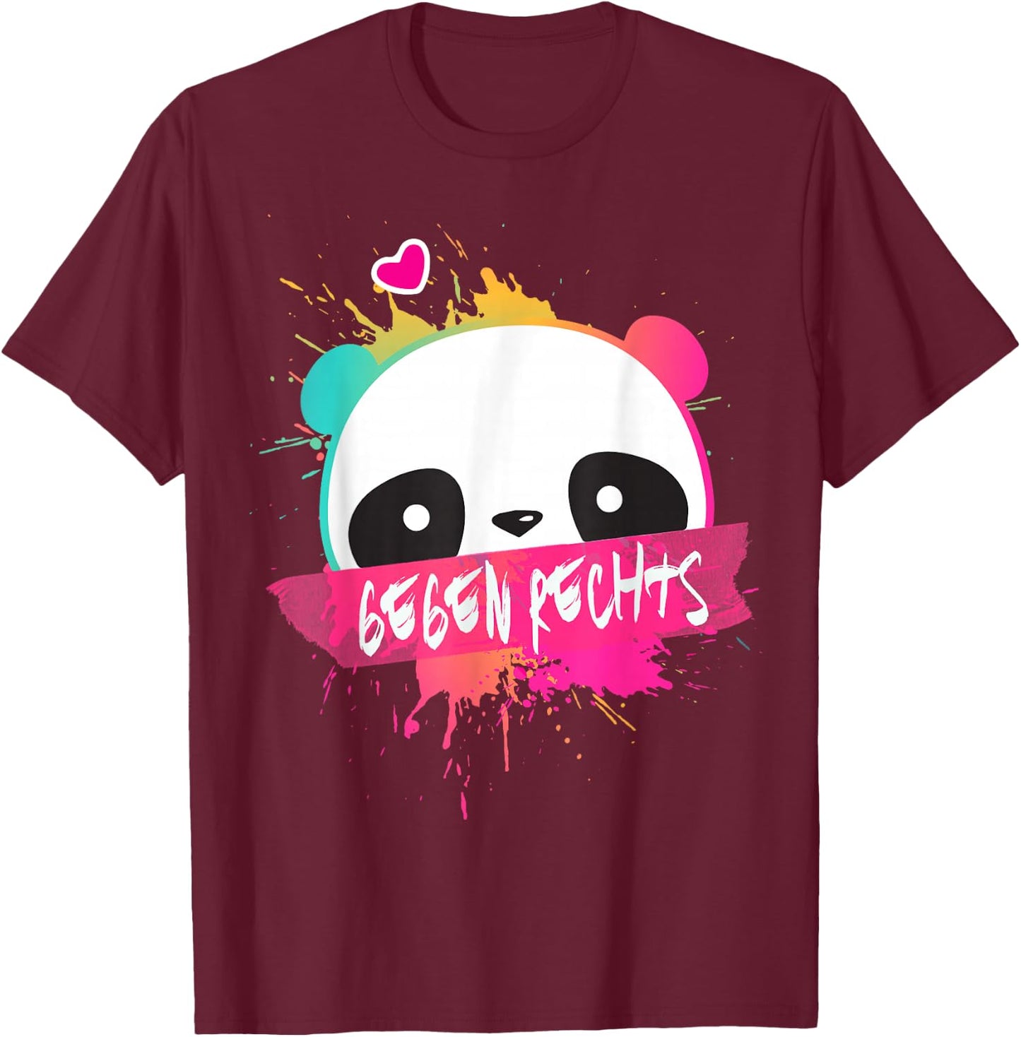 GEGEN RECHTS: Zeichen setzen gegen Rechts! T-Shirt - T-Shirt | Maroon