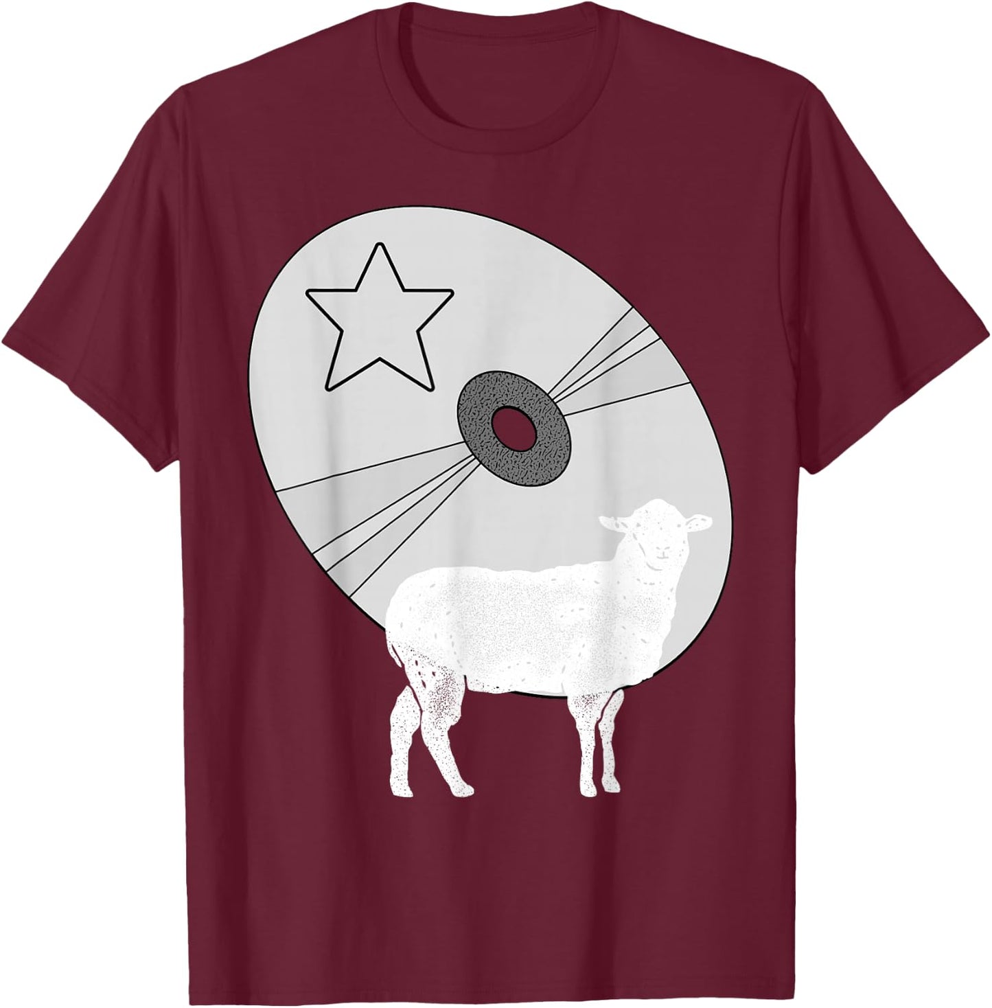 Funny cd Vintage Lamb T-Shirt - T-Shirt | Maroon