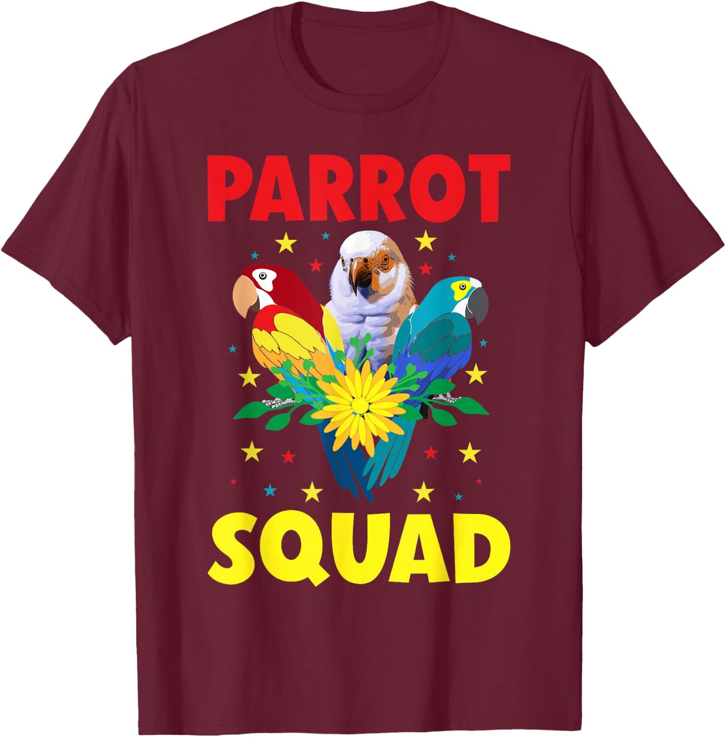 Parrot Squad Parrot T-Shirt - T-Shirt | Maroon