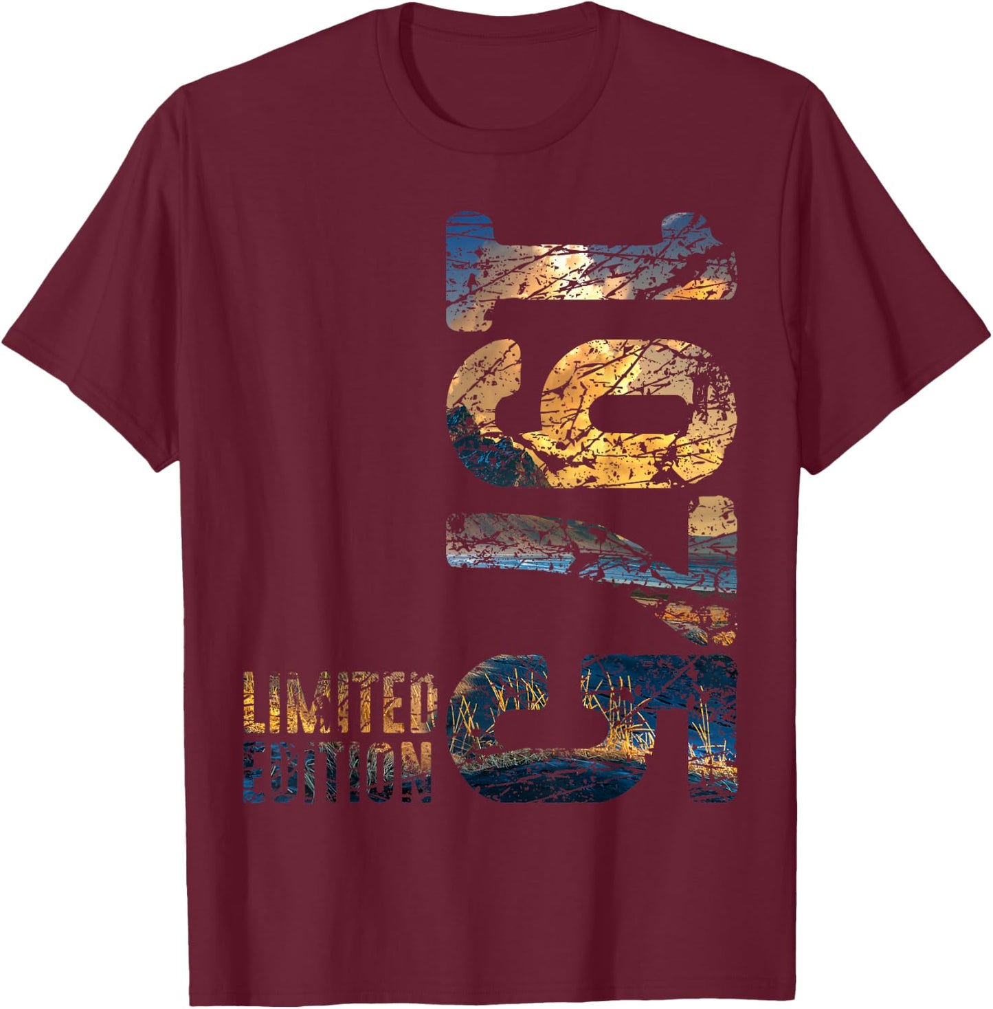 50th Birthday Man Woman 50 Years 1975 Funny Gift , Black, S T-Shirt - T-Shirt | Maroon