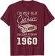 Oldtimer Jahrgang 1960 66. Geburtstag T-Shirt - T-Shirt | Maroon
