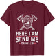 Firefighter Here I Am Send Me Isaiah 6:8 T-Shirt - T-Shirt | Maroon