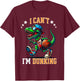I'm Dunking Basketball Dinosaur T Rex Player Kids Boys Teens T-Shirt - T-Shirt | Maroon