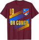 DR Congo Flag Congolese Pride Lovers T-Shirt - T-Shirt | Maroon