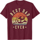 Best Dad Ever - Retro Fist Bump Vintage Design Dad T-Shirt - T-Shirt | Maroon