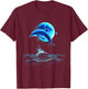 Delfin Ozean Meer Delfin Meer Ozean Tierliebhaber Kunstwerk T-Shirt - T-Shirt | Maroon