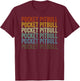 Pocket Pitbull Retro T-Shirt - T-Shirt | Maroon