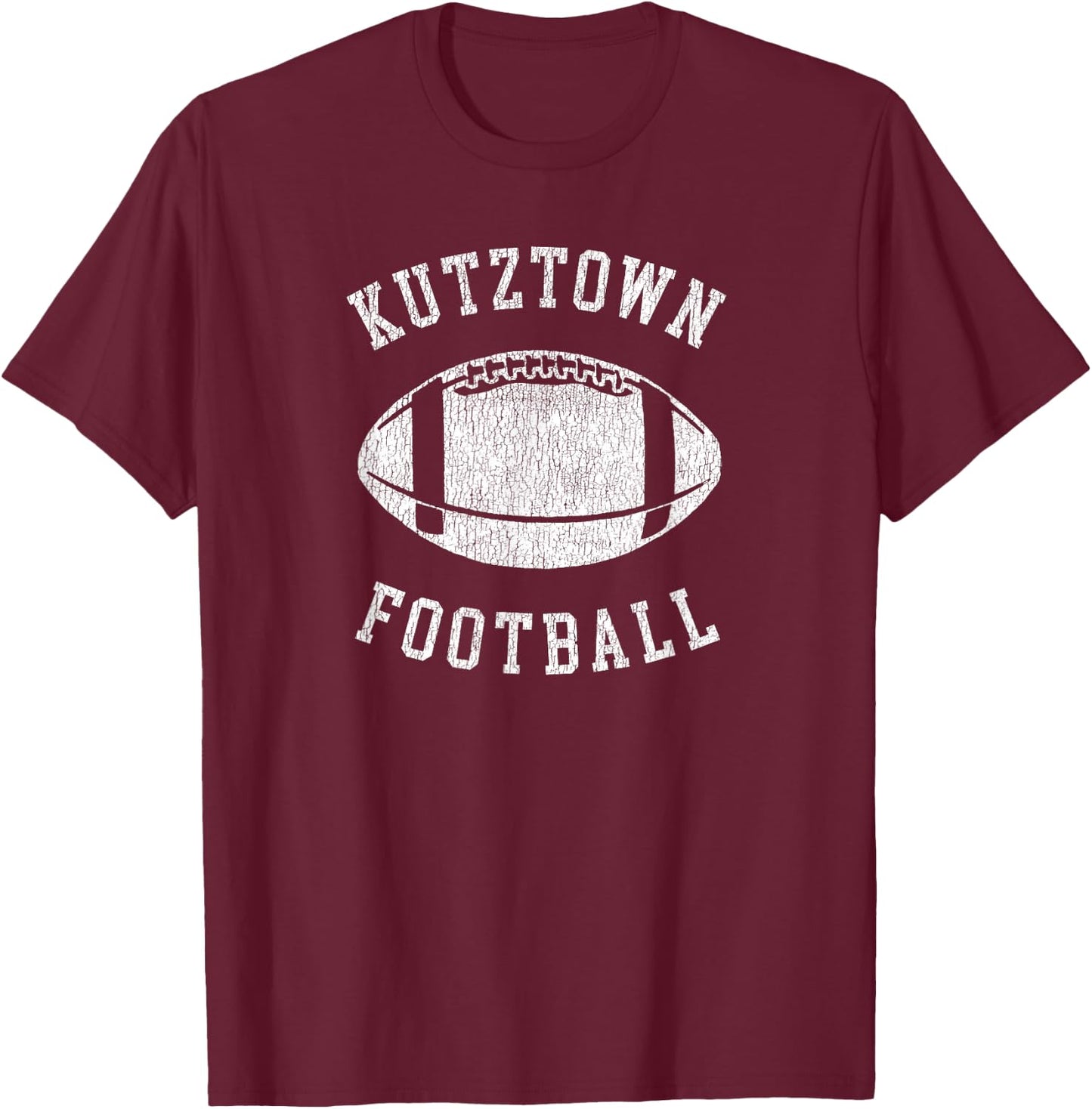 Kutztown Football Distressed Vintage 80's Throwback Classic T-Shirt - T-Shirt | Maroon