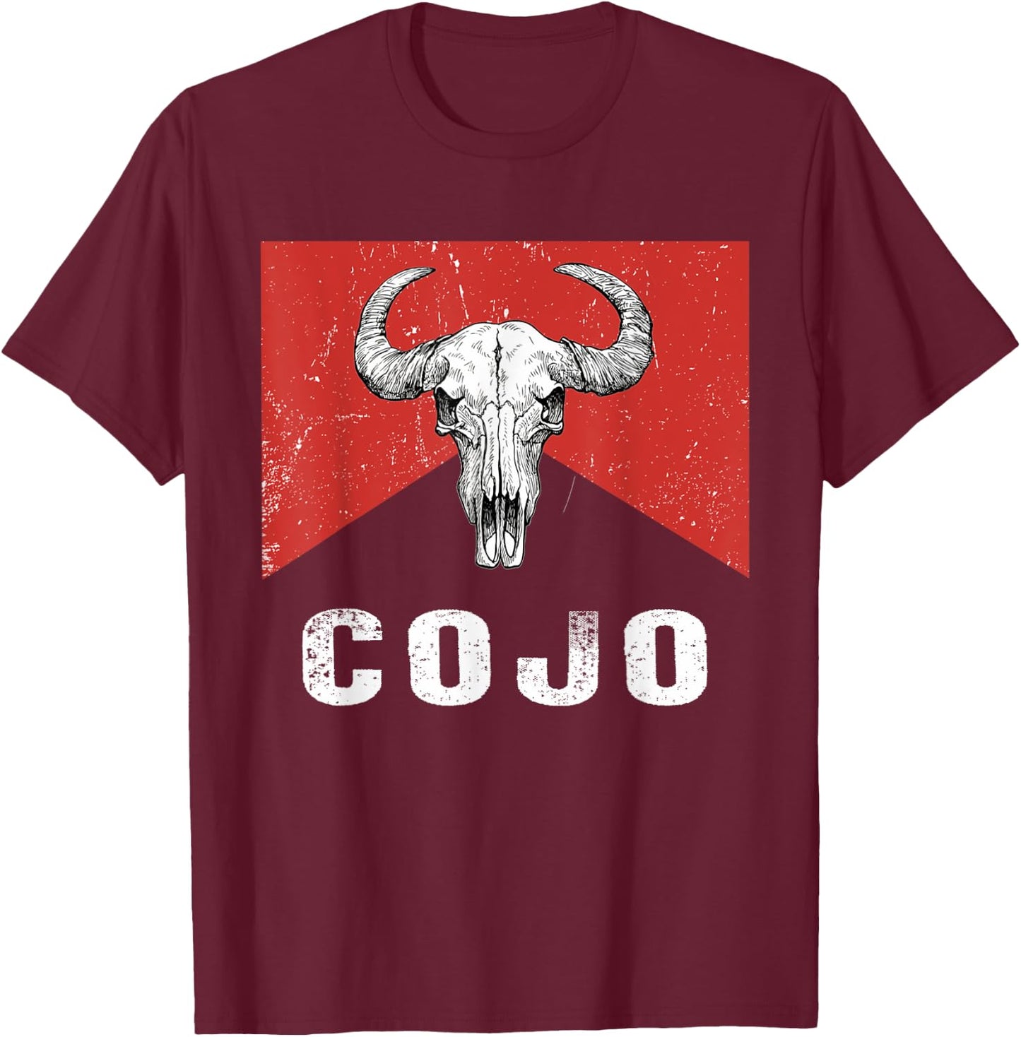 Retro Cojo Johnson Bull Skull Music Country 70s Cowboy Boots T-Shirt - T-Shirt | Maroon