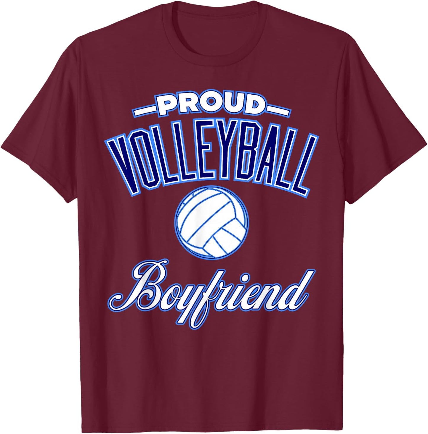 Volleyball Boyfriend Shirt T-Shirt - T-Shirt | Maroon