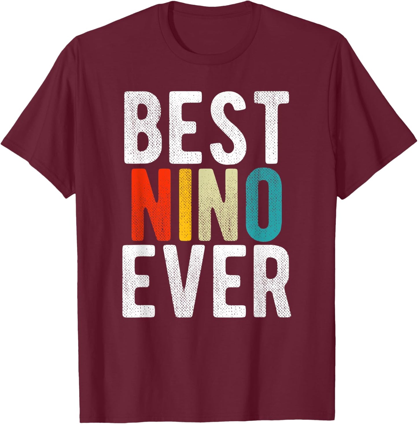 Mexican Fathers Day 2021 Best Nino Ever Godfather Spanish T-Shirt - T-Shirt | Maroon