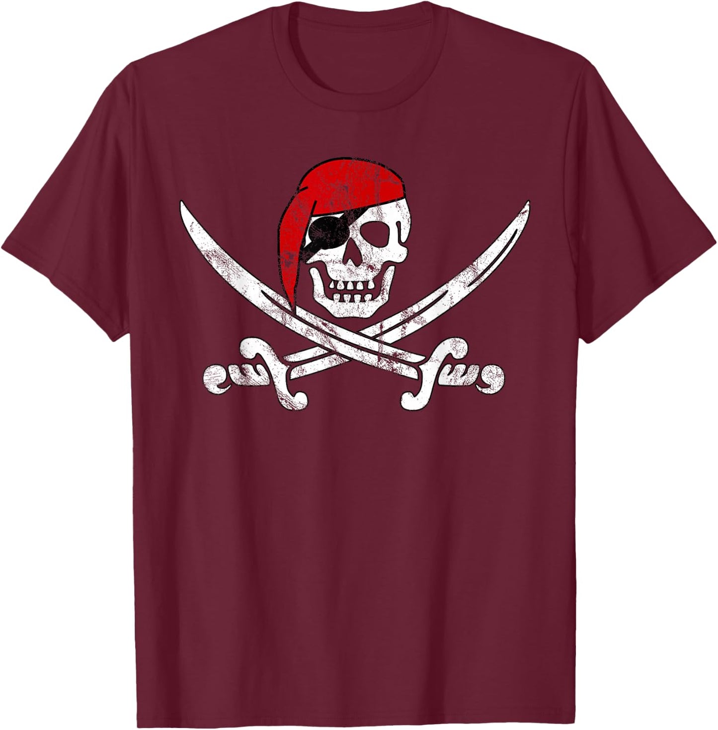 Pirate Shirt Children's Pirate Costume Boy Pirate T-Shirt - T-Shirt | Maroon