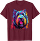 Watercolor Colorful Bouvier Des Flandres Dog Men Women Girls Kids T-Shirt - T-Shirt | Maroon
