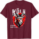 with German Text "Köln zesamme simmer stark" [German Language], black T-Shirt - T-Shirt | Maroon