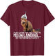 Conspiracy Cat Moon Landing Conspiracy Theory Tin Foil Hat Men Women T-Shirt - T-Shirt | Maroon