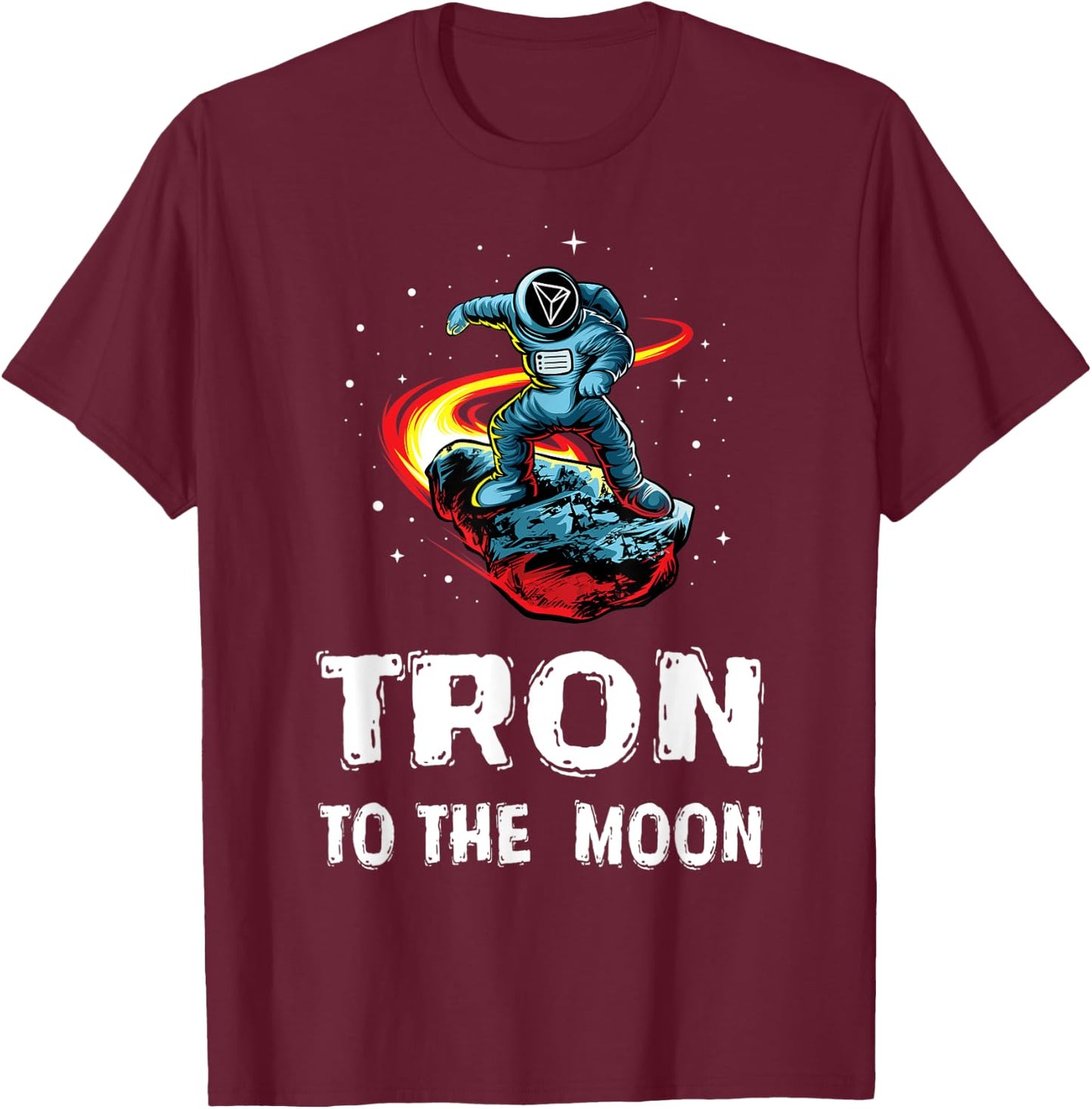 TRX Tron to the Moon Shirt, Funny Tron Astronaut Space Suit T-Shirt - T-Shirt | Maroon