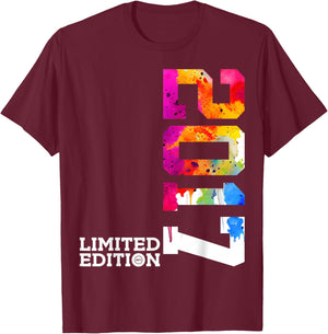 Kids 7 YEARS 7TH BIRTHDAY LIMITED EDITION 2017 T SHIRT, black T-Shirt - T-Shirt | Maroon