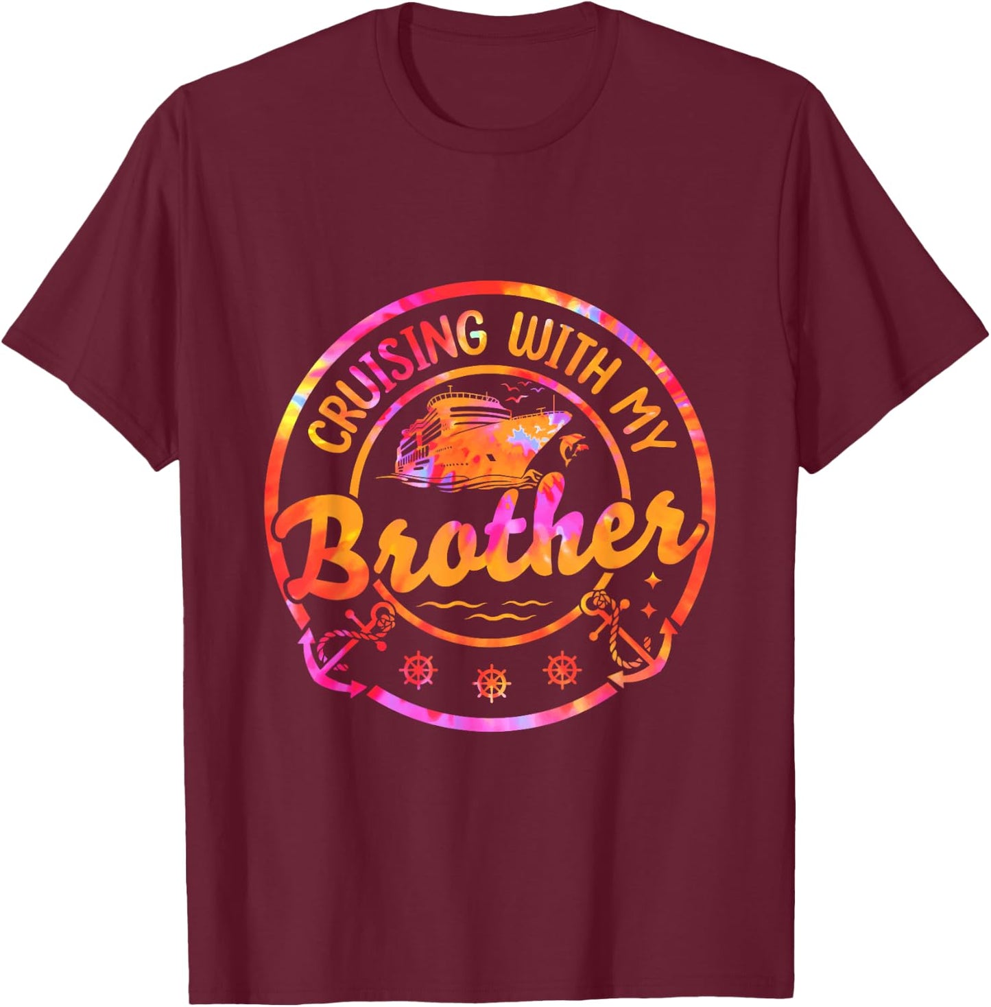Cruise Vacation Matching Siblings Cruising with My Brother T-Shirt - T-Shirt | Maroon