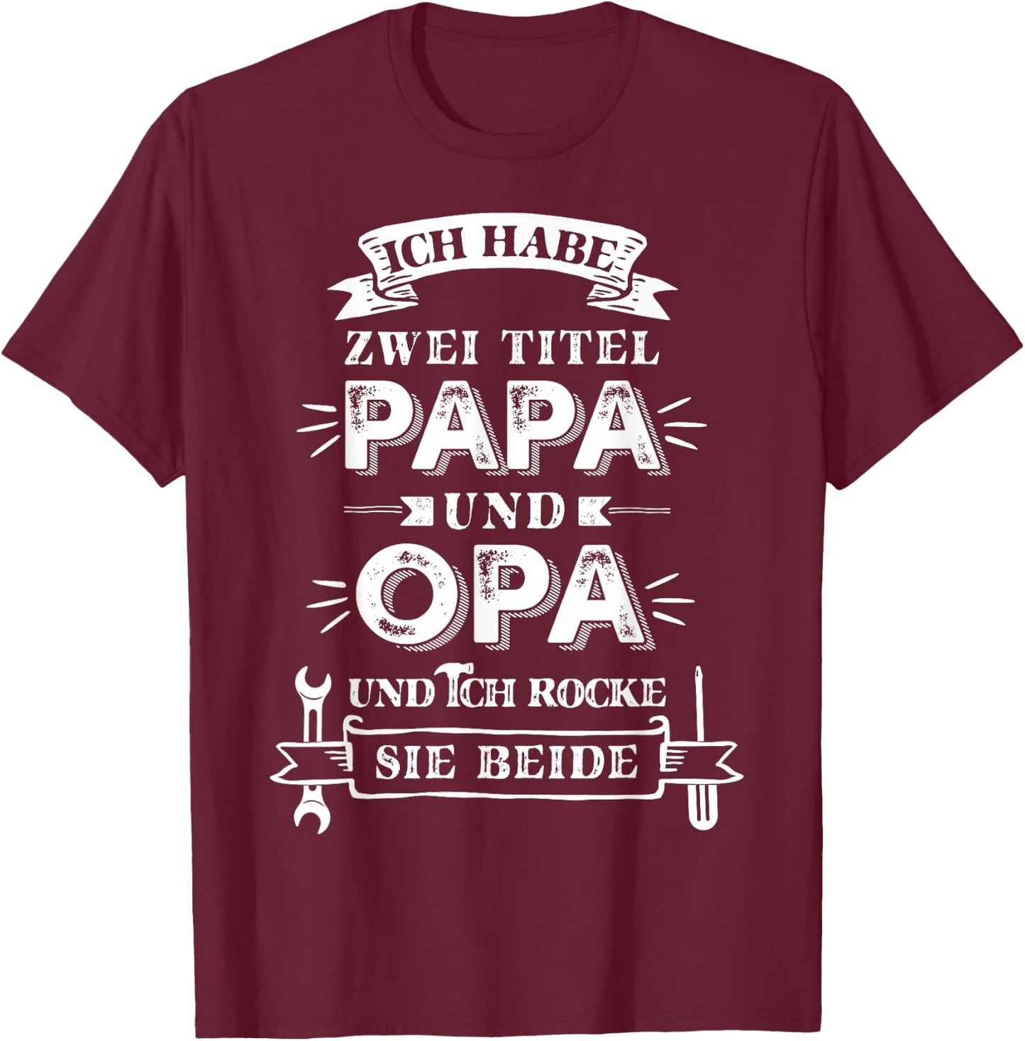 Grandpa Papa Funny Gifts Grandfather Saying , black T-Shirt - T-Shirt | Maroon