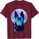 Black German Shepherd Moon: Dog Lovers, Owners, Moms, Dads T-Shirt - T-Shirt | Maroon
