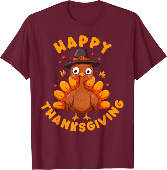 Happy Thanksgiving for Turkey Day Family Dinner Men Women T-Shirt - T-Shirt | Maroon
